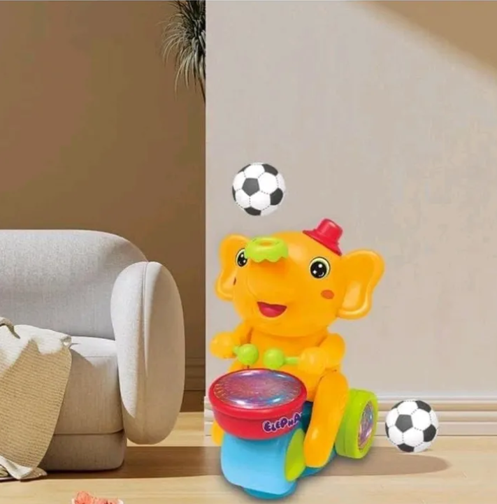 New design dancing Musician Elephant Toy With Music And Flashing Light