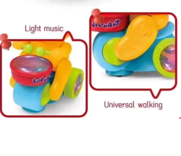 New design dancing Musician Elephant Toy With Music And Flashing Light
